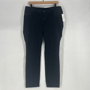 Old Navy Maternity Side Panel Skinny Jeans Women 12 Black Dark Wash Denim Cotton